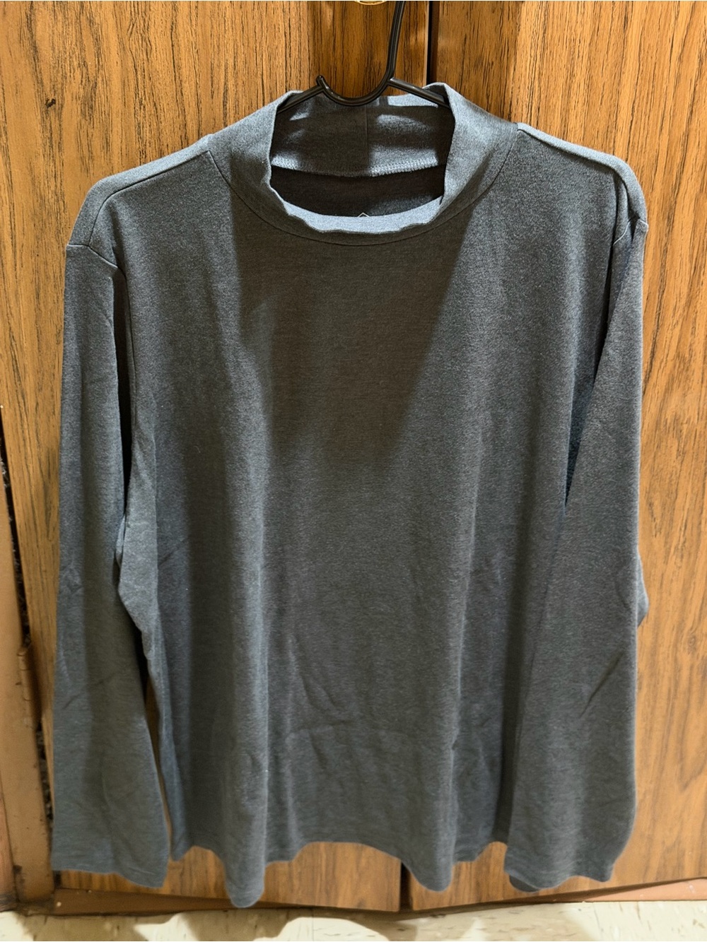 NWT St. John’s bay Gray women’s Long-Sleeve Mock Neck Sweater 60% cotton